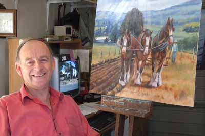 Ron Gribble in his studio Ron Gribble in his studio